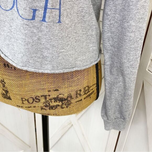 Mad Engine Vangogh Irises Print Crop T Shirt Gray Juniors Small - Picture 6 of 12